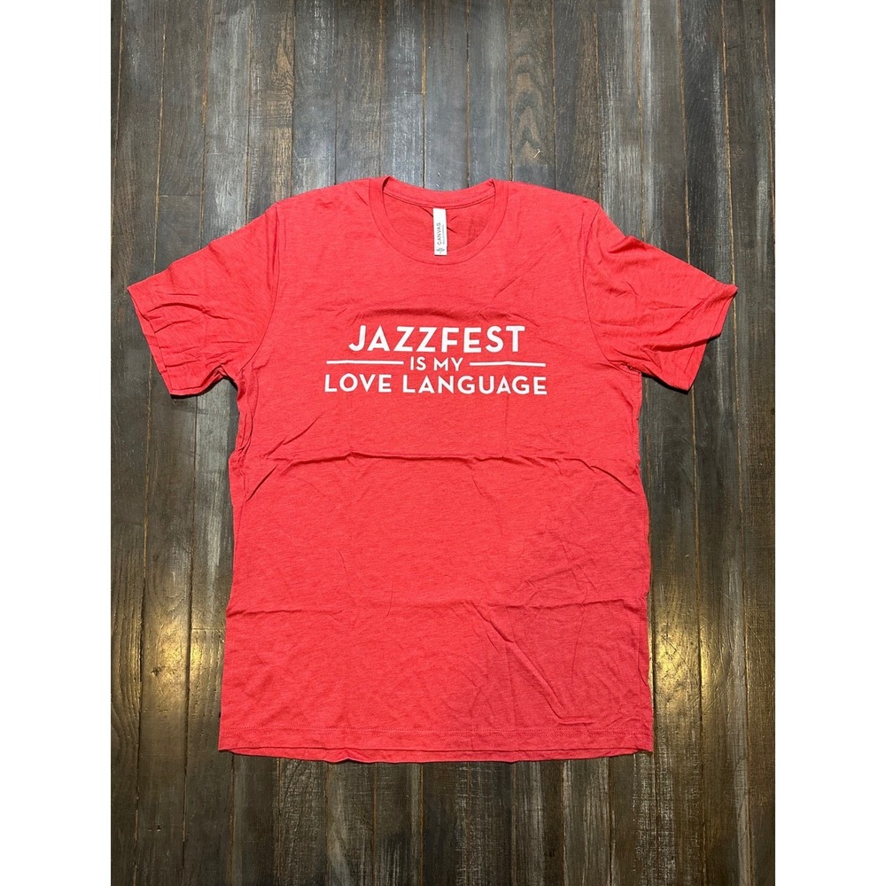 Bella Canvas Jazzfest Is My Love Language Graphic T-Shirt Red